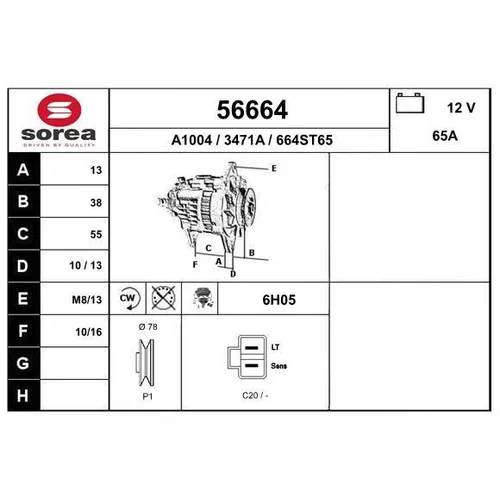 Alternátor EAI 56664