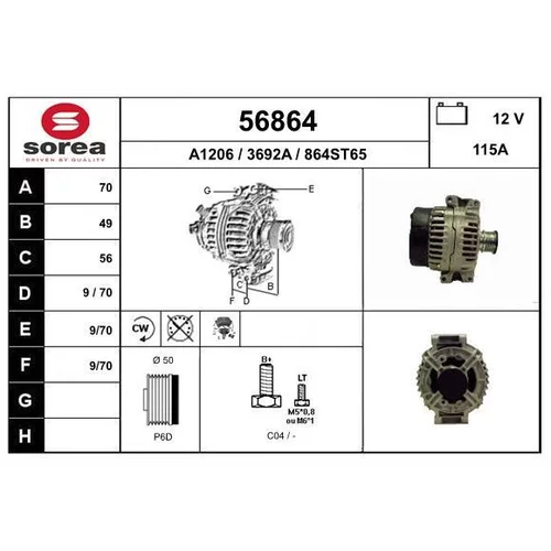 Alternátor EAI 56864