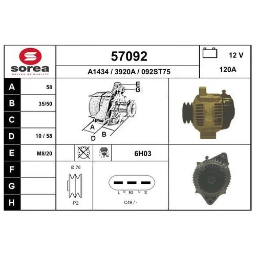Alternátor EAI 57092