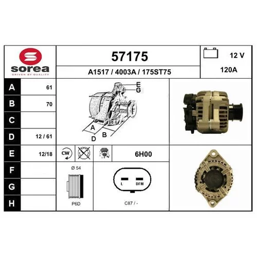 Alternátor EAI 57175