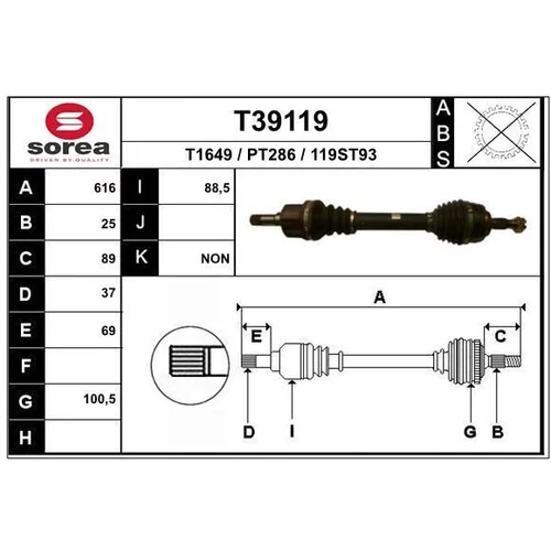 Hnací hriadeľ EAI T39119