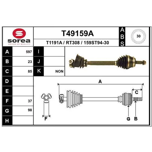 Hnací hriadeľ EAI T49159A
