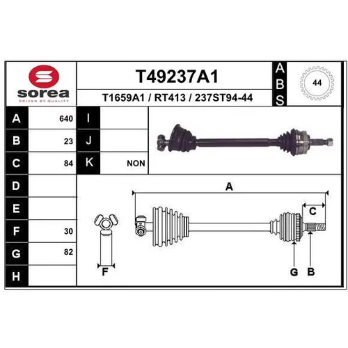 Hnací hriadeľ EAI T49237A1