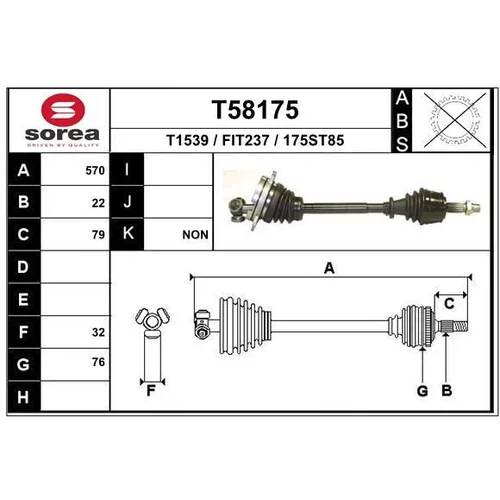 Hnací hriadeľ EAI T58175