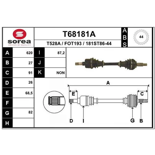 Hnací hriadeľ EAI T68181A