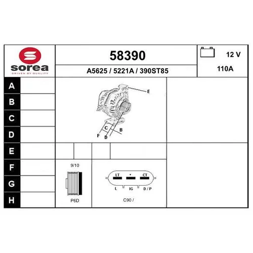 Alternátor EAI 58390