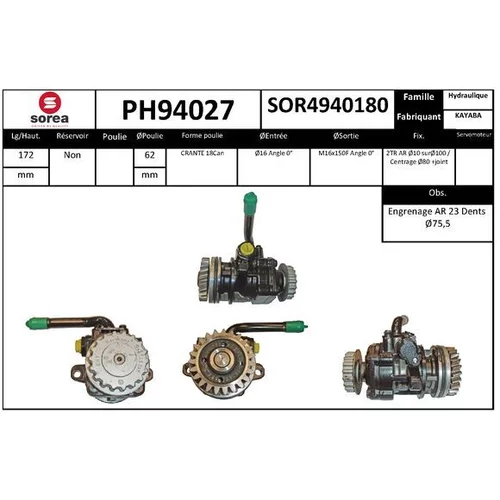 Hydraulické čerpadlo pre riadenie EAI PH94027