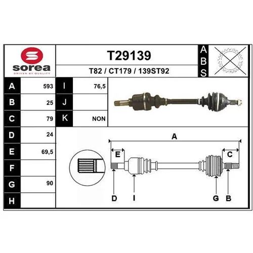 Hnací hriadeľ EAI T29139