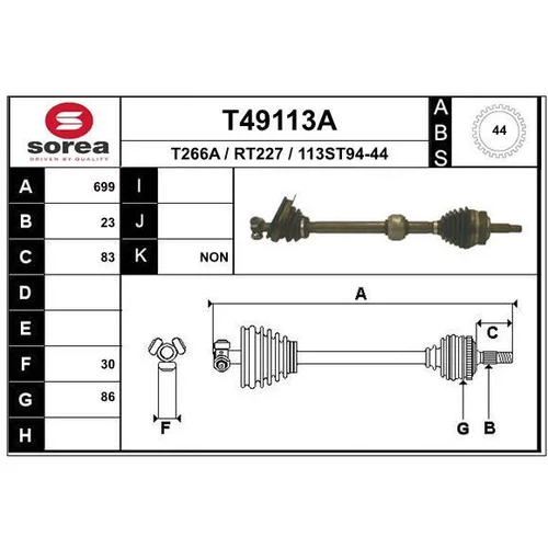 Hnací hriadeľ EAI T49113A
