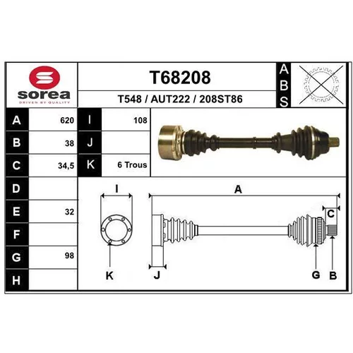 Hnací hriadeľ EAI T68208