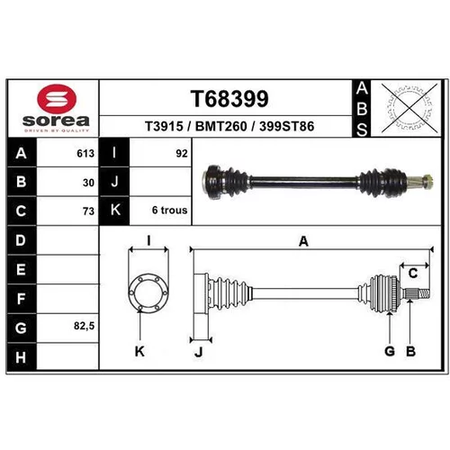Hnací hriadeľ EAI T68399