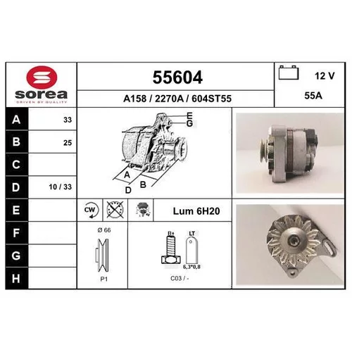 Alternátor EAI 55604