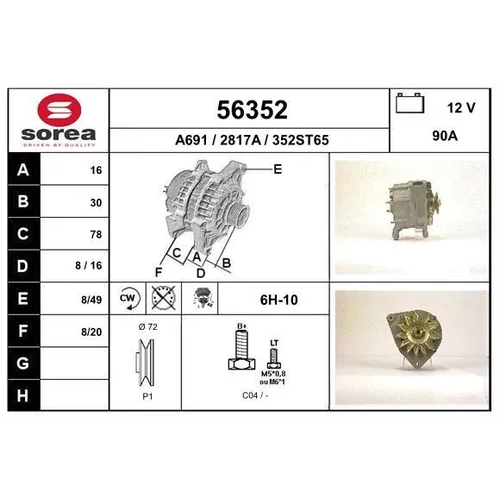 Alternátor EAI 56352