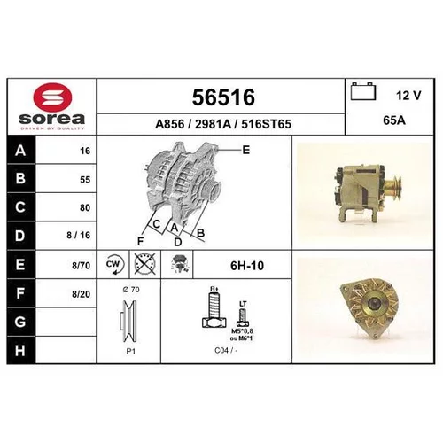 Alternátor EAI 56516