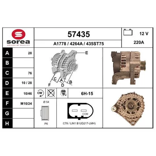 Alternátor EAI 57435