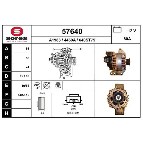 Alternátor EAI 57640
