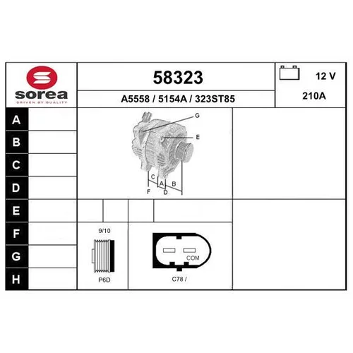 Alternátor EAI 58323