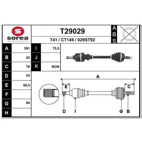 Hnací hriadeľ EAI T29029