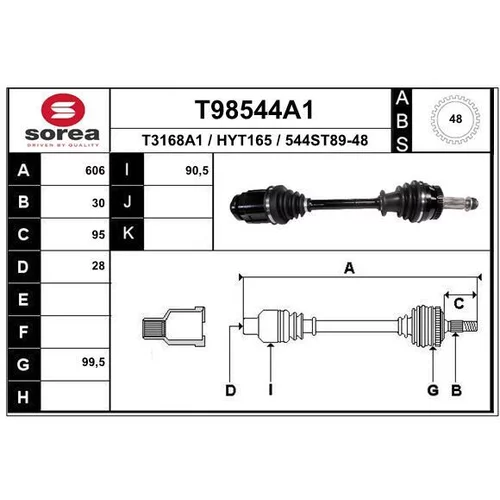 Hnací hriadeľ EAI T98544A1