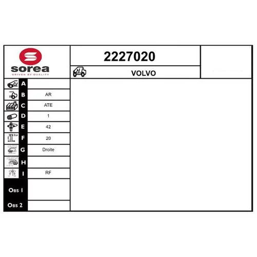 Brzdový strmeň EAI 2227020