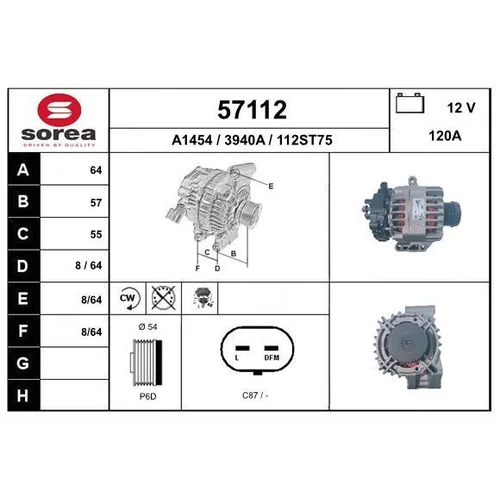 Alternátor EAI 57112