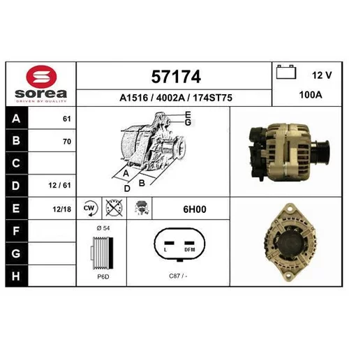 Alternátor EAI 57174