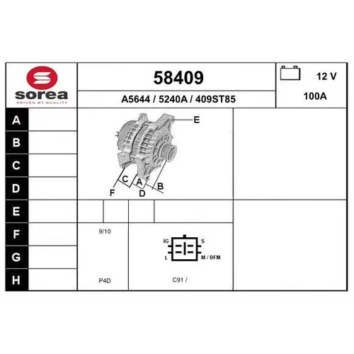 Alternátor EAI 58409
