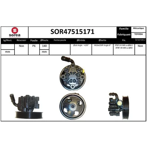 Hydraulické čerpadlo pre riadenie EAI SOR47515171