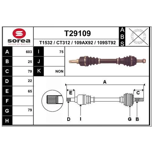 Hnací hriadeľ EAI T29109