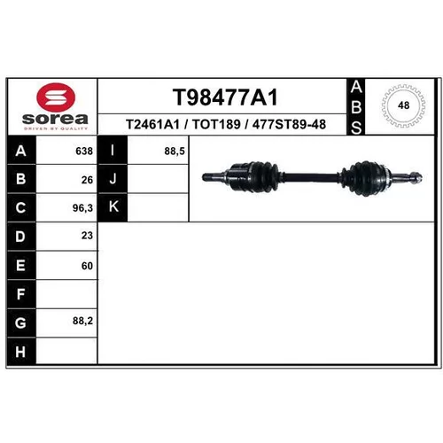 Hnací hriadeľ EAI T98477A1
