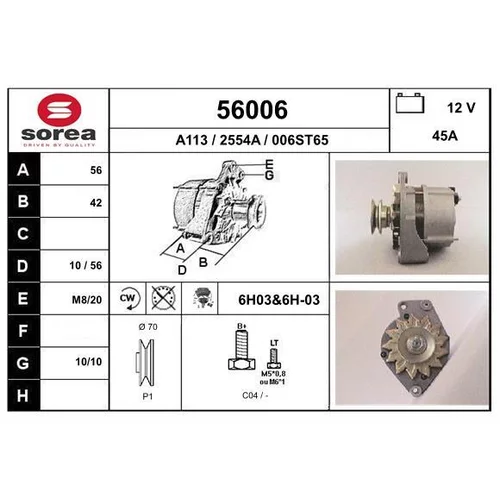 Alternátor 56006 /EAI/