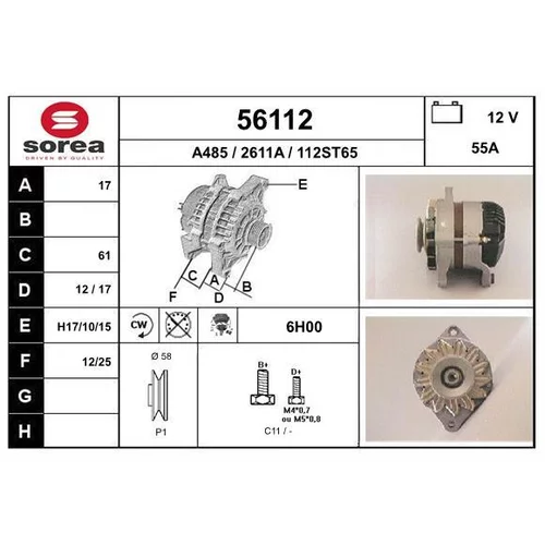 Alternátor EAI 56112
