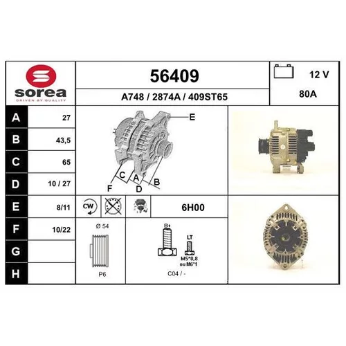 Alternátor EAI 56409