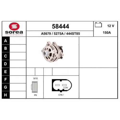 Alternátor EAI 58444