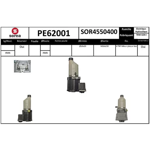 Hydraulické čerpadlo pre riadenie EAI PE62001