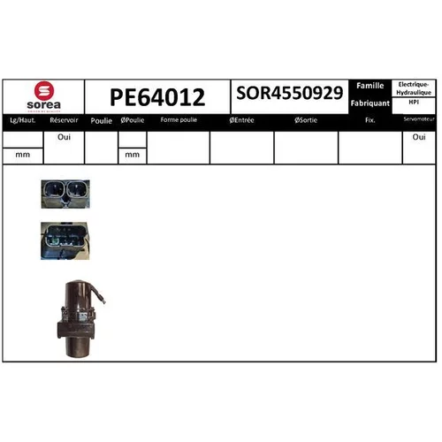 Hydraulické čerpadlo pre riadenie EAI PE64012