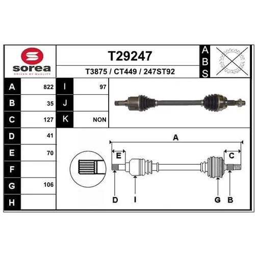 Hnací hriadeľ EAI T29247