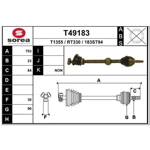 Hnací hriadeľ EAI T49183