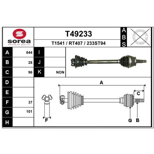 Hnací hriadeľ EAI T49233