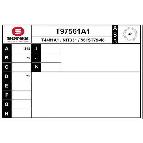 Hnací hriadeľ EAI T97561A1