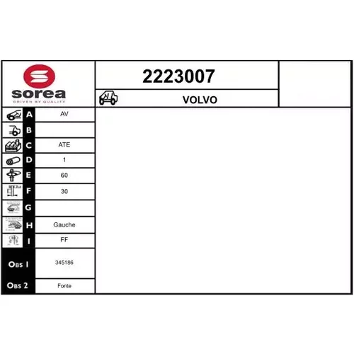 Brzdový strmeň EAI 2223007