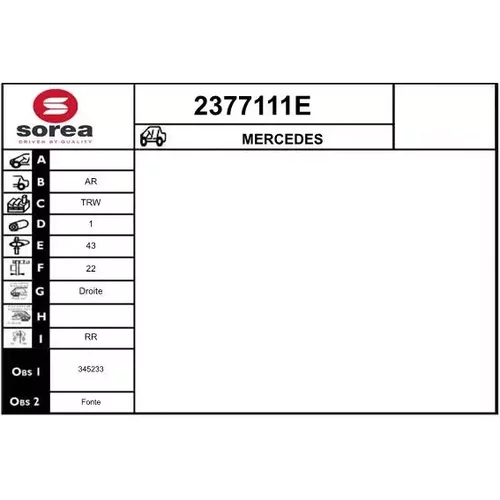Brzdový strmeň EAI 2377111E