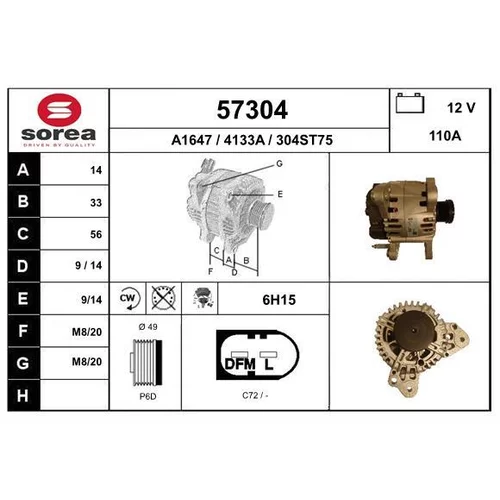 Alternátor EAI 57304