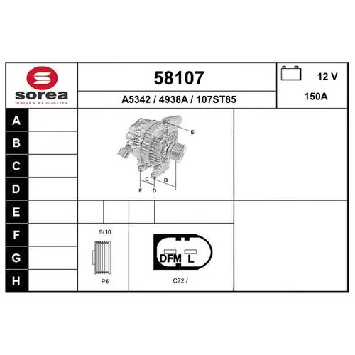 Alternátor EAI 58107