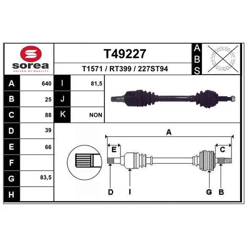 Hnací hriadeľ EAI T49227