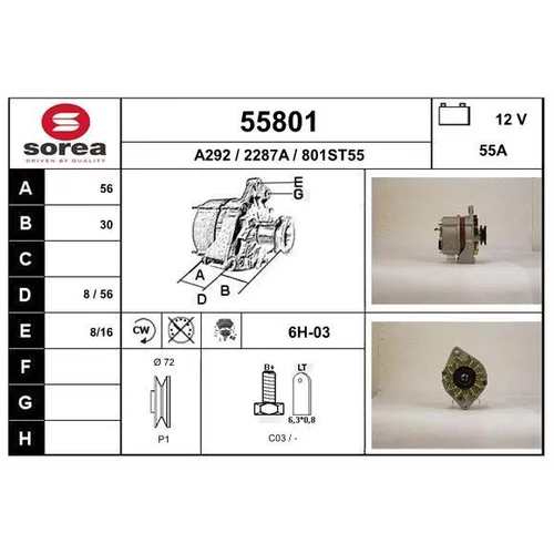 Alternátor EAI 55801
