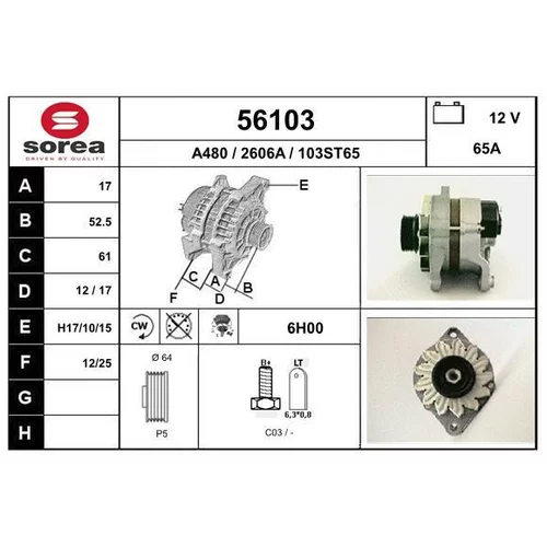 Alternátor EAI 56103