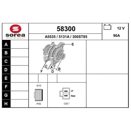 Alternátor EAI 58300