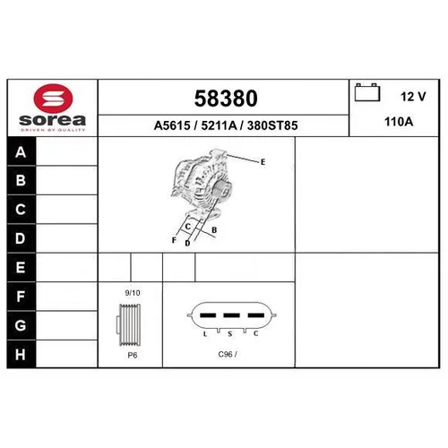Alternátor EAI 58380