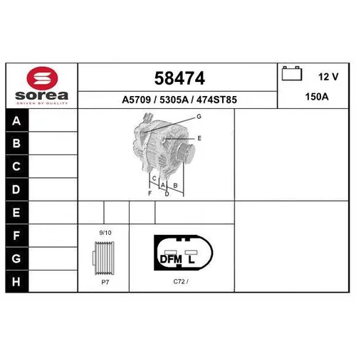 Alternátor EAI 58474
